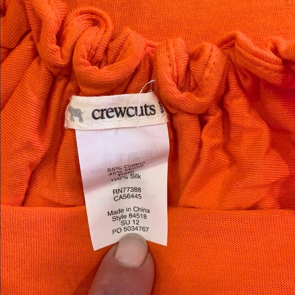 J. Crew Crewcuts Girls Size 10 Dress Orange Pink - Picture 5 of 5
